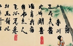 书法作品 松下问童子