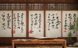 居室禅意书法作品图