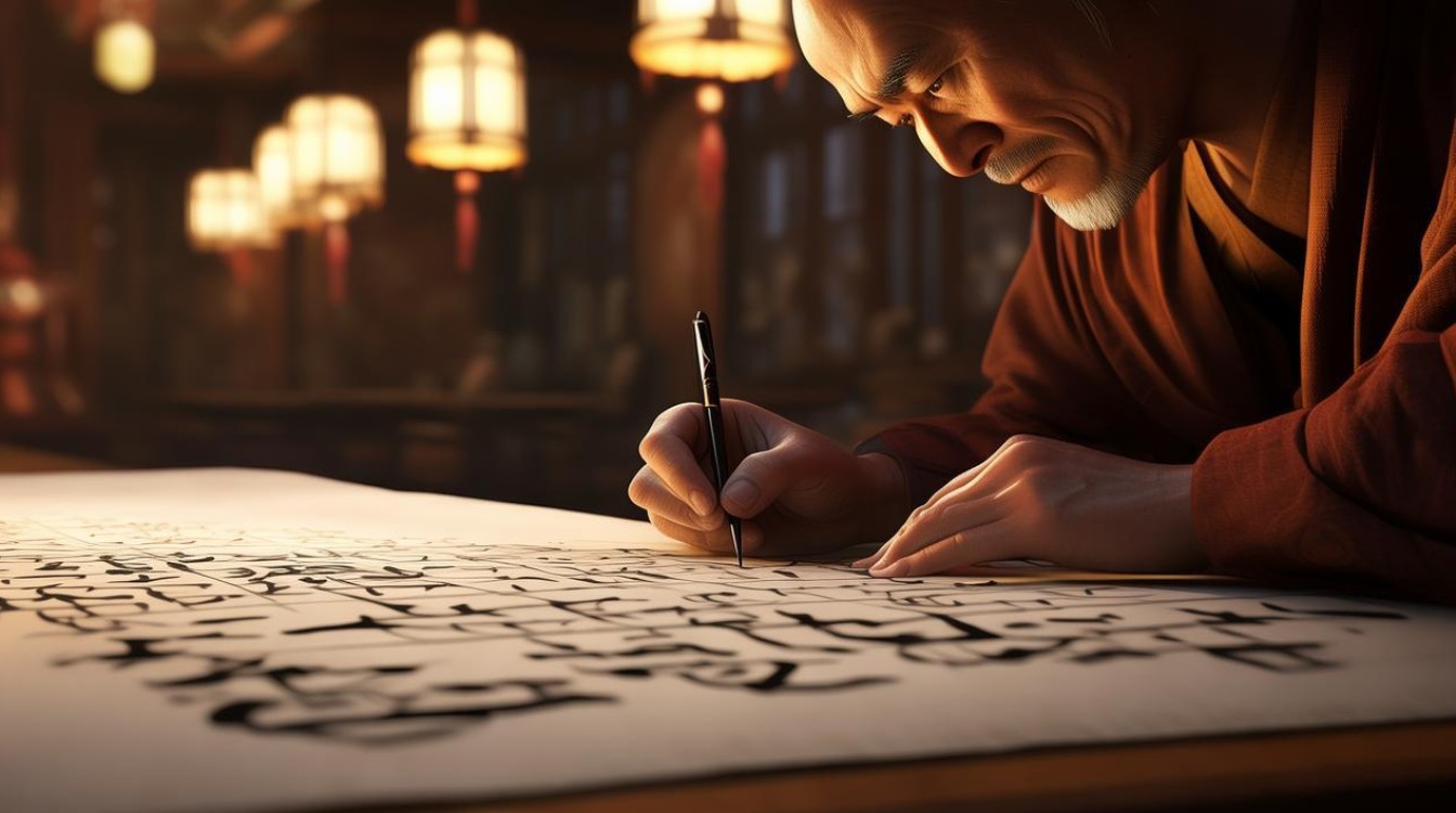 灯照法师书法作品