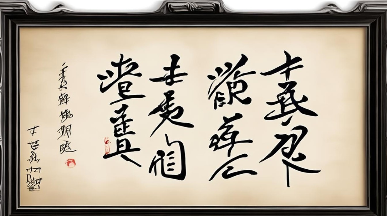 八字对联书法作品